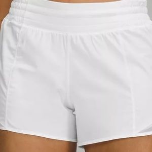 Lululemon White Hotty Hot Low-rised Lined Shorts